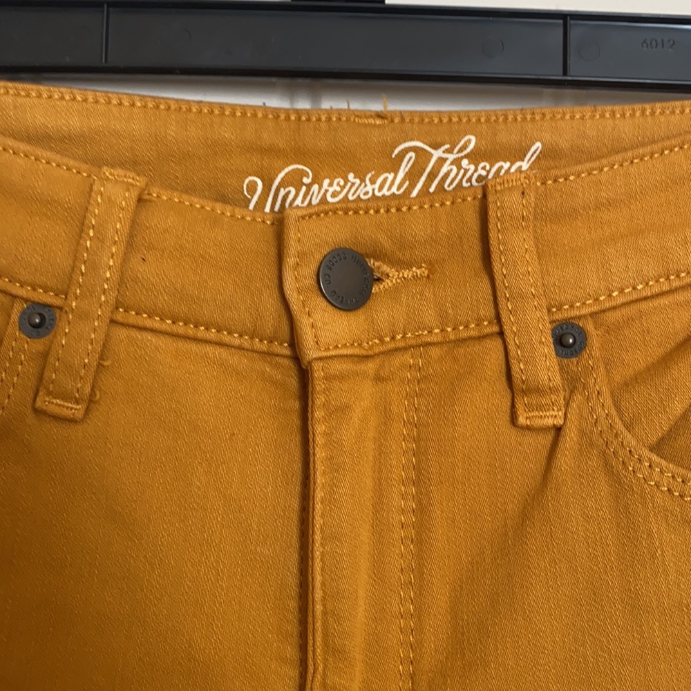 Universal Thread Mustard High Rise Skinny Jeans - Picture 3 of 7